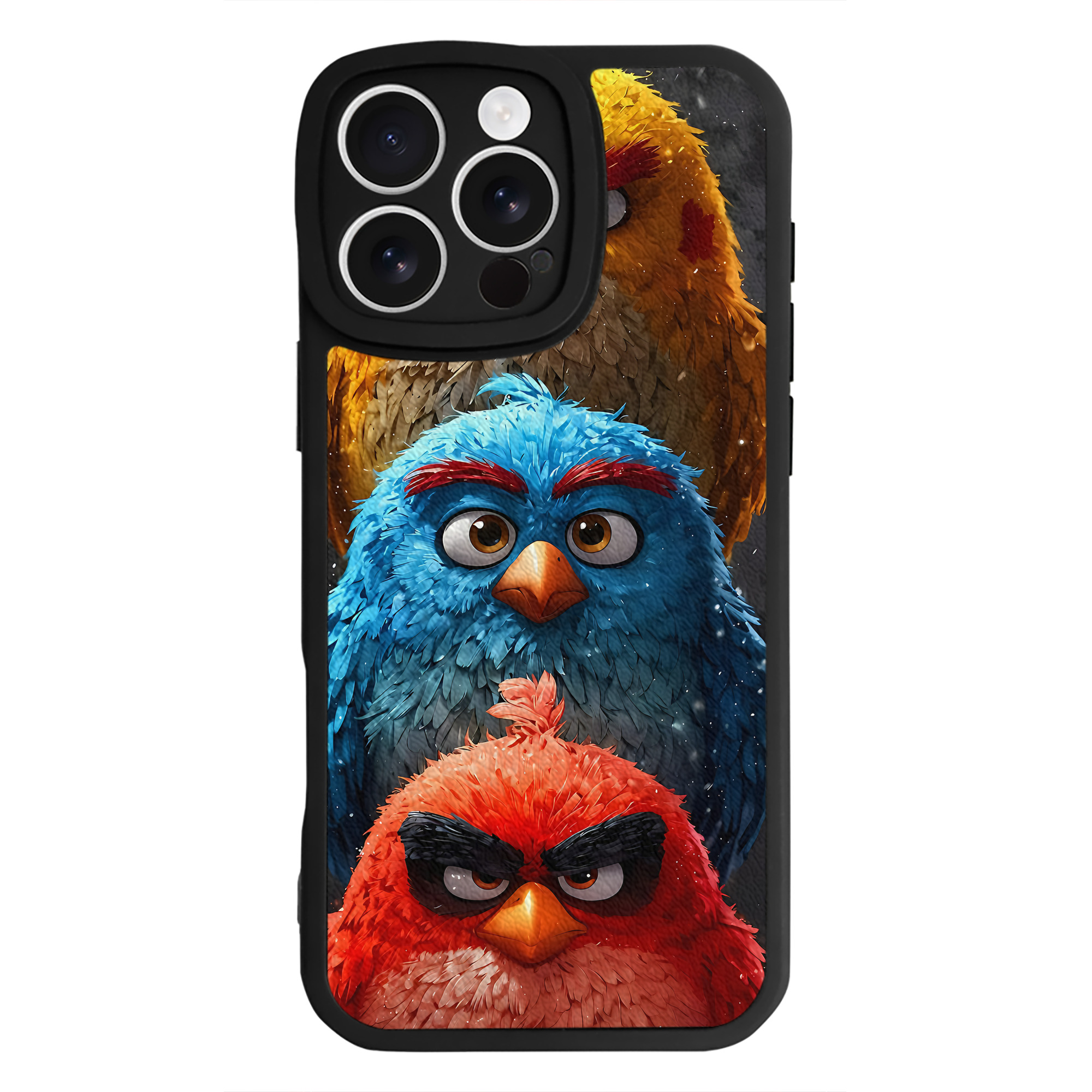 （画像用） Angry Birds アングリーバード 【iPhone 16シリーズ対応】シリコンスマホケース（レザー調） 材質：シリコン